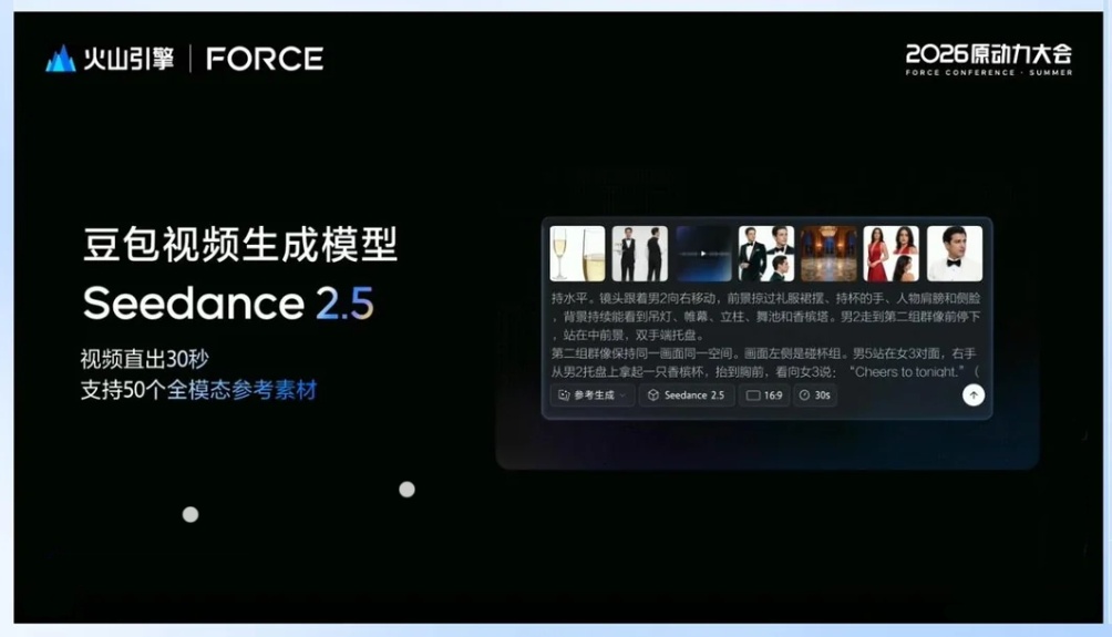 豆包视频生成模型 Seedance 2.5