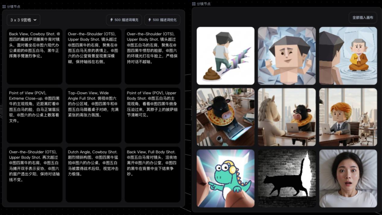 宫格分镜素材连接